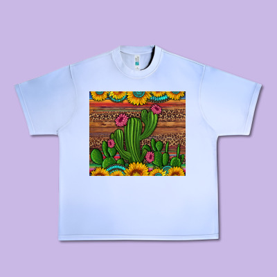 Sunflowers Turquoise Serape Cactus Tumbler Urban Heavy Tee Designed By Artiststas