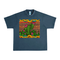 Midnight Navy sunflowers turquoise serape cactus tumbler Urban Heavy Tee - Artiststas