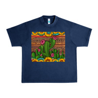 Navy sunflowers turquoise serape cactus tumbler Urban Heavy Tee - Artiststas