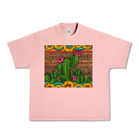 Salmon sunflowers turquoise serape cactus tumbler Urban Heavy Tee - Artiststas