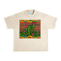 Sandshell sunflowers turquoise serape cactus tumbler Urban Heavy Tee - Artiststas