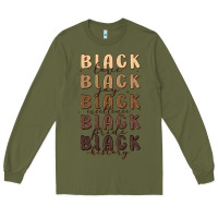 Army Green black history Long Sleeve Tee - MaliasSmallBusiness