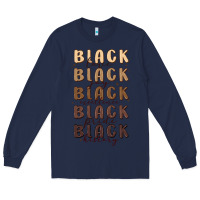 Navy black history Long Sleeve Tee - MaliasSmallBusiness