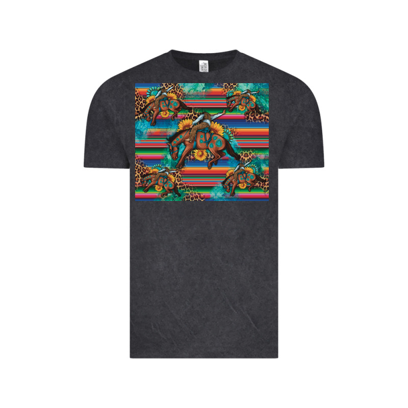 Bucking Bronco Serape Turquoise Vintage Tee by Artiststas | Teevron