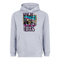 Heather Grey Hangin With My Heifers Heavyweight Hoodie - Bettercallsaul