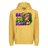 Antique Gold Eat Drink and Be Scary with Halloween Premium Hoodie - texasbilliewilder