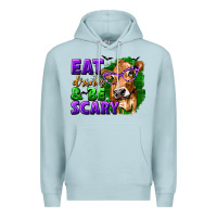 Blue Mist Eat Drink and Be Scary with Halloween Premium Hoodie - texasbilliewilder