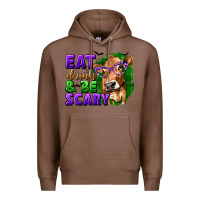 Chestnut Eat Drink and Be Scary with Halloween Premium Hoodie - texasbilliewilder