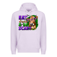 Lilac Eat Drink and Be Scary with Halloween Premium Hoodie - texasbilliewilder