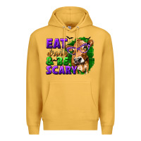 Mustard Eat Drink and Be Scary with Halloween Premium Hoodie - texasbilliewilder