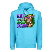 Ocean Blue Eat Drink and Be Scary with Halloween Premium Hoodie - texasbilliewilder