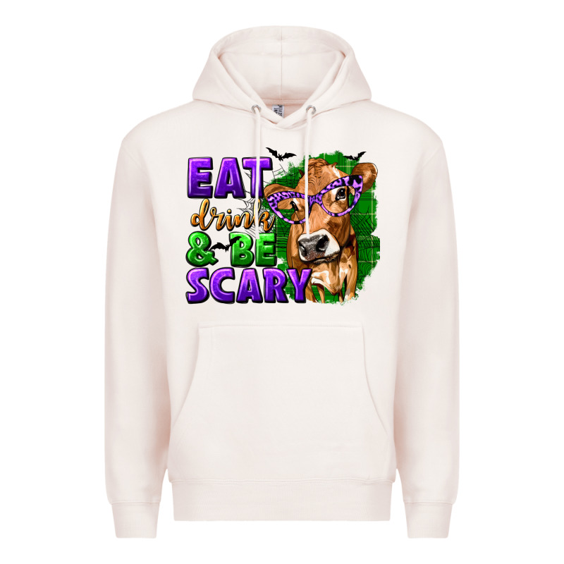 Eat Drink And Be Scary With Halloween Premium Hoodie by texasbilliewilder | Teevron