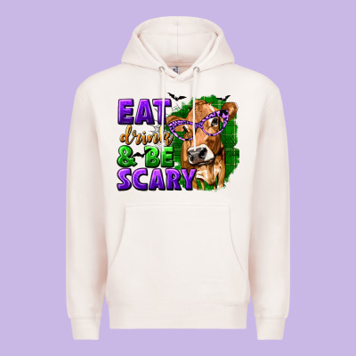 Eat Drink And Be Scary With Halloween Premium Hoodie Designed By Texasbilliewilder