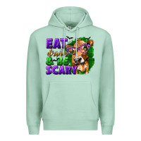 Seafoam Eat Drink and Be Scary with Halloween Premium Hoodie - texasbilliewilder