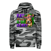 Slate Camo Eat Drink and Be Scary with Halloween Premium Hoodie - texasbilliewilder