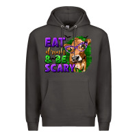 Smoke Eat Drink and Be Scary with Halloween Premium Hoodie - texasbilliewilder