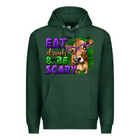 Sports Green Eat Drink and Be Scary with Halloween Premium Hoodie - texasbilliewilder