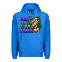 True Royal Eat Drink and Be Scary with Halloween Premium Hoodie - texasbilliewilder
