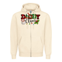 Sandshell Daddy Claus Santa Christmas lights and holly Zipper Hoodie - NancyCooperArtShop