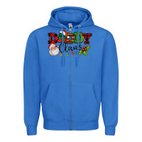 True Royal Daddy Claus Santa Christmas lights and holly Zipper Hoodie - NancyCooperArtShop