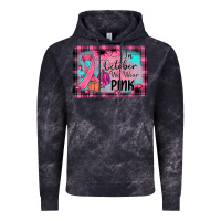 Cloud Black in october we wear pink Vintage Hoodie - JahusDesignShop