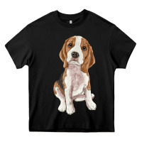 Black beagle Heavy Core Tee - RanaPortraitStore