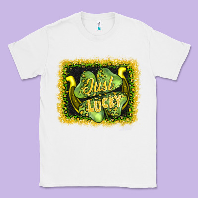 Just Lucky Classic Tee Designed By Adodesignshop