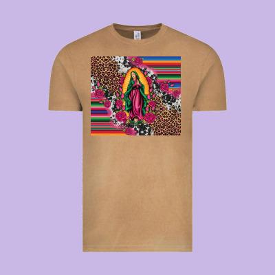 Our Lady Of Guadalupe Serape Background Tumbler Vintage Tee Designed By Artiststas