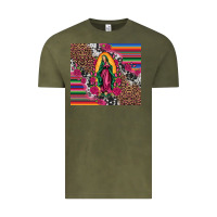 Vintage Olive our lady of guadalupe serape background tumbler Vintage Tee - Artiststas