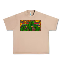 Burro sunflowers and cactus license plate Urban Heavy Tee - Artiststas