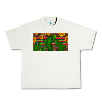 Pistachio sunflowers and cactus license plate Urban Heavy Tee - Artiststas