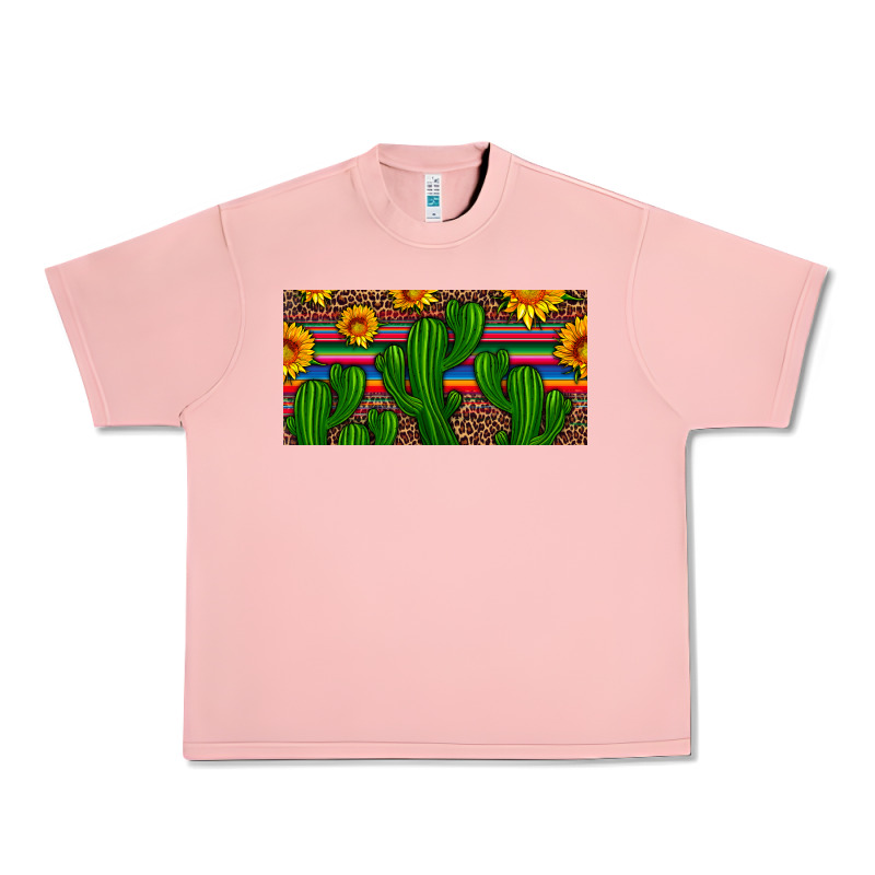 Sunflowers And Cactus License Plate Urban Heavy Tee by Artiststas | Teevron