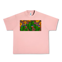 Salmon sunflowers and cactus license plate Urban Heavy Tee - Artiststas