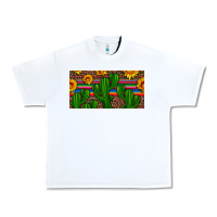White sunflowers and cactus license plate Urban Heavy Tee - Artiststas