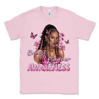 Bubblegum Pink breast cancer awareness afro woman Classic Tee - NancyCooperArtShop