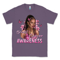 Lavender breast cancer awareness afro woman Classic Tee - NancyCooperArtShop
