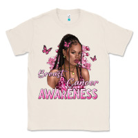 Natural breast cancer awareness afro woman Classic Tee - NancyCooperArtShop