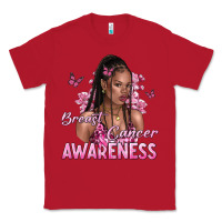 Red breast cancer awareness afro woman Classic Tee - NancyCooperArtShop