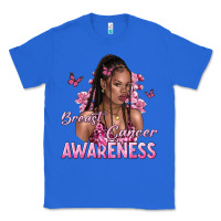 True Royal breast cancer awareness afro woman Classic Tee - NancyCooperArtShop