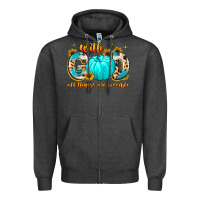 Charcoal Heather with god all things are possible  copy Zipper Hoodie - MaliasSmallBusiness