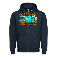 Navy with god all things are possible  copy Zipper Hoodie - MaliasSmallBusiness