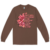 Chestnut pink sunflower and cancer ribbon breast cancer Long Sleeve Tee - MaliasSmallBusiness