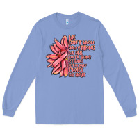 Colony Blue pink sunflower and cancer ribbon breast cancer Long Sleeve Tee - MaliasSmallBusiness