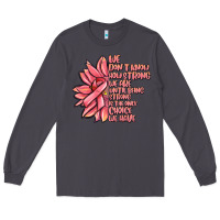 Smoke pink sunflower and cancer ribbon breast cancer Long Sleeve Tee - MaliasSmallBusiness