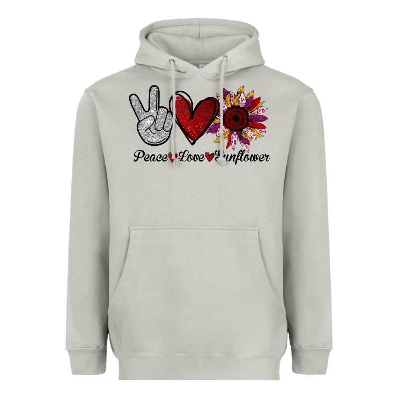 Peace Love Sunshine Sunflower Heavyweight Hoodie by Bettercallsaul | Teevron