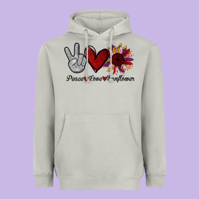 Peace Love Sunshine Sunflower Heavyweight Hoodie Designed By Bettercallsaul