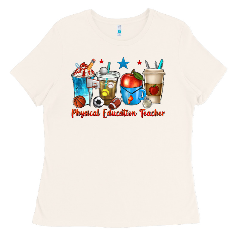 Physical Education Teacher Coffee Cups Ladies Tee by texasbilliewilder | Teevron