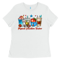 White physical education teacher coffee cups Ladies Tee - texasbilliewilder