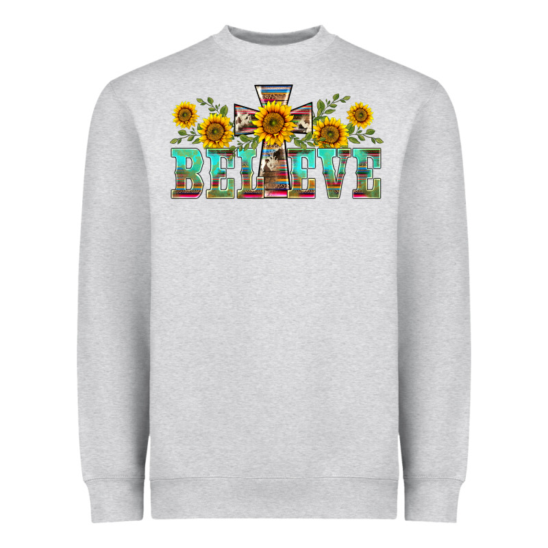 Western Believe Sunflowers Flowers Heavyweight Sweatshirt by BarkalooDesign | Teevron