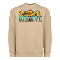 Mushroom western believe sunflowers flowers Heavyweight Sweatshirt - BarkalooDesign